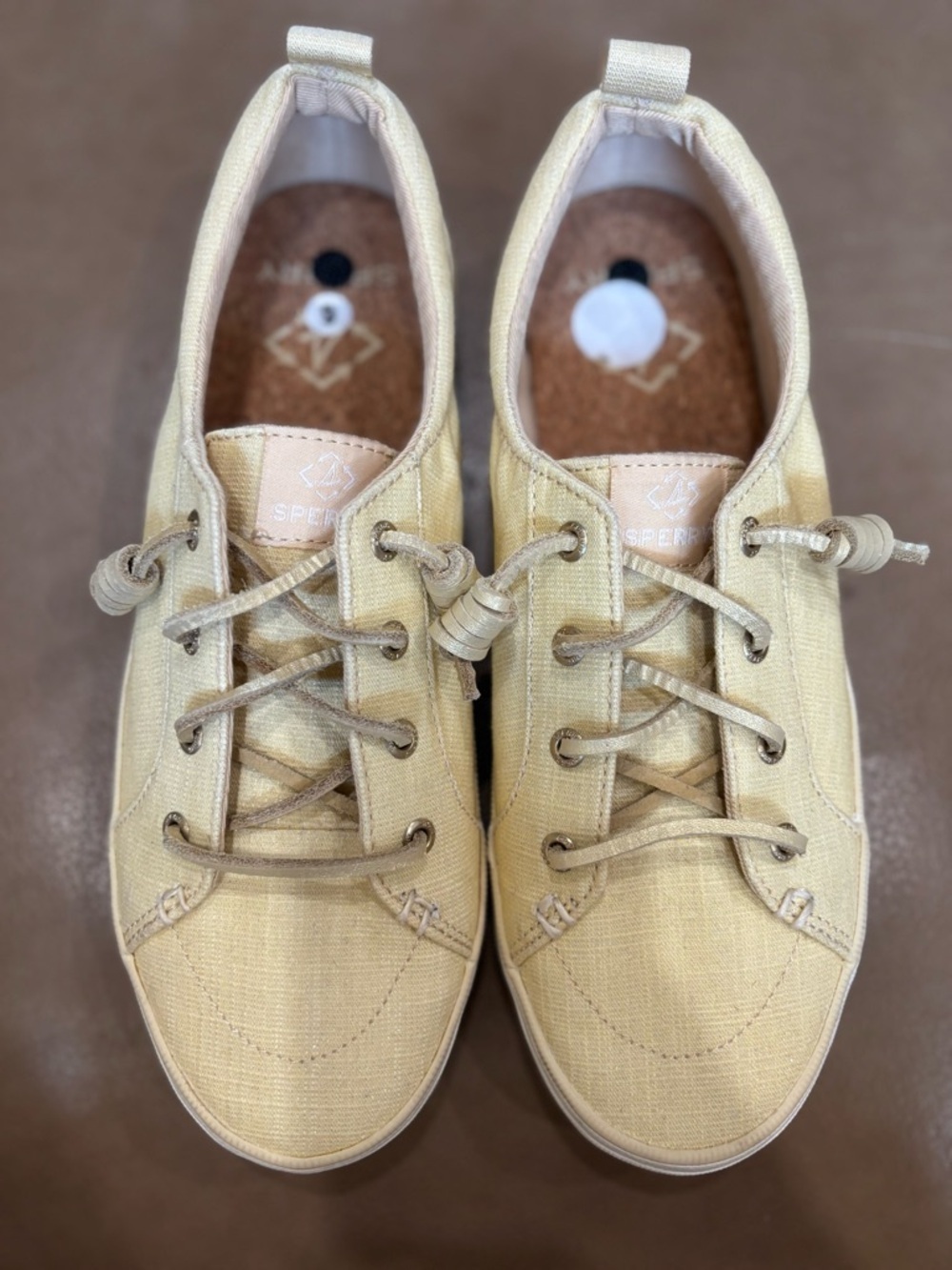 Sperry Casual Lace-Up Moccasin boat shoes Sneaker in Butter yellow - Picture 2 of 9